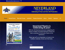 Tablet Screenshot of neverlandtheatre.com